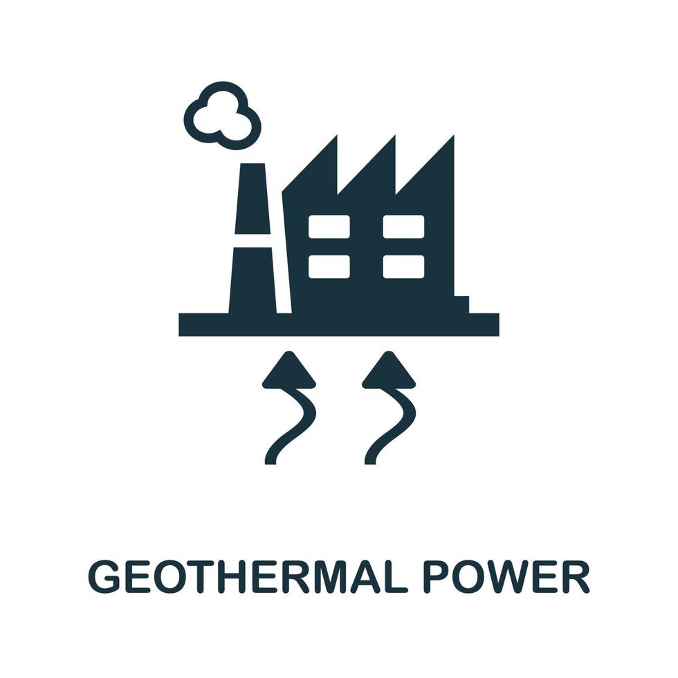 Geothermal Power icon. Simple element from alternative energy collection. Creative Geothermal Power icon for web design, templates, infographics and more vector