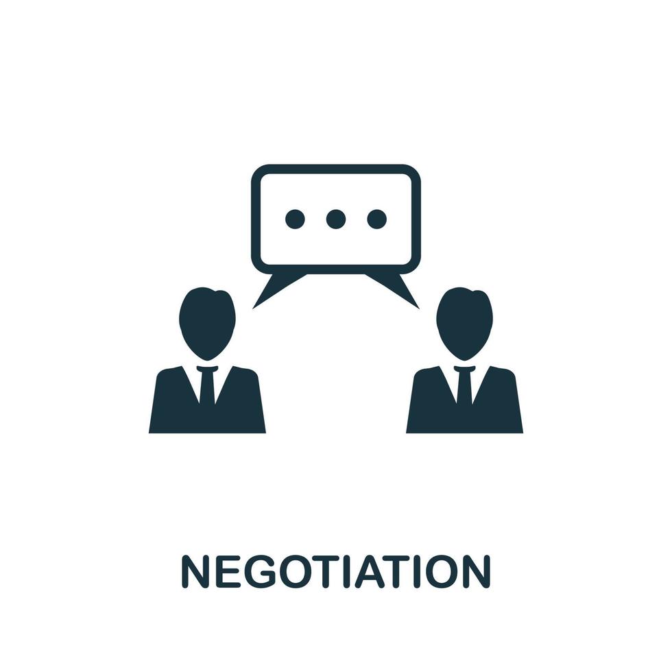 Negotiation icon. Simple element from business management collection. Creative Negotiation icon for web design, templates, infographics and more vector