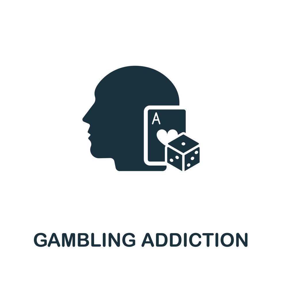 Gambling icon. Simple illustration from addiction collection. Creative Gambling icon for web design, templates, infographics vector