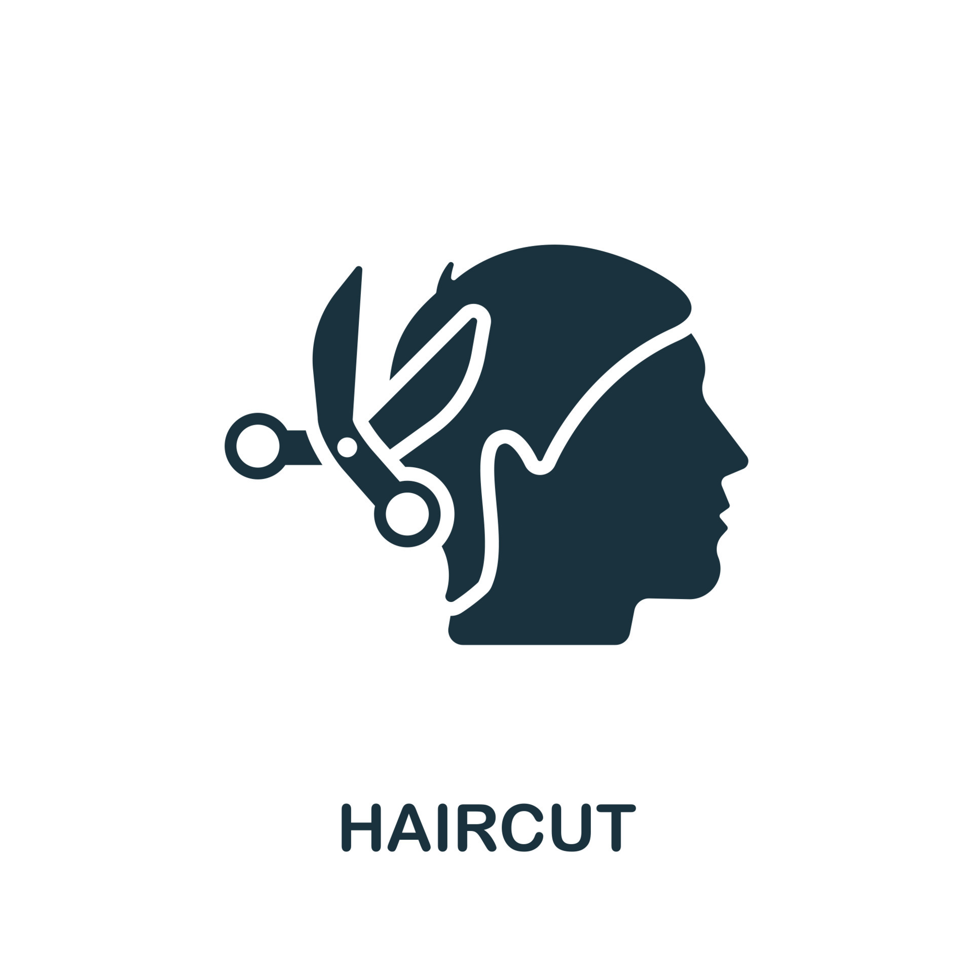 Haircut icon. Simple element from beauty salon collection. Creative