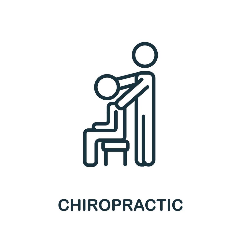 Chiropractic icon from alternative medicine collection. Simple line Chiropractic icon for templates, web design and infographics vector