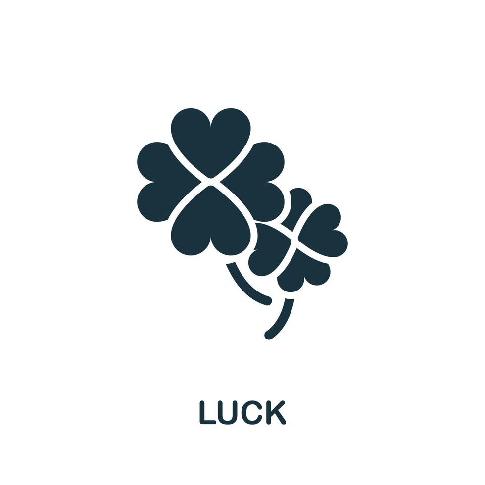 icono de la suerte. elemento simple de la colección del casino. icono de suerte creativa para diseño web, plantillas, infografías y más vector