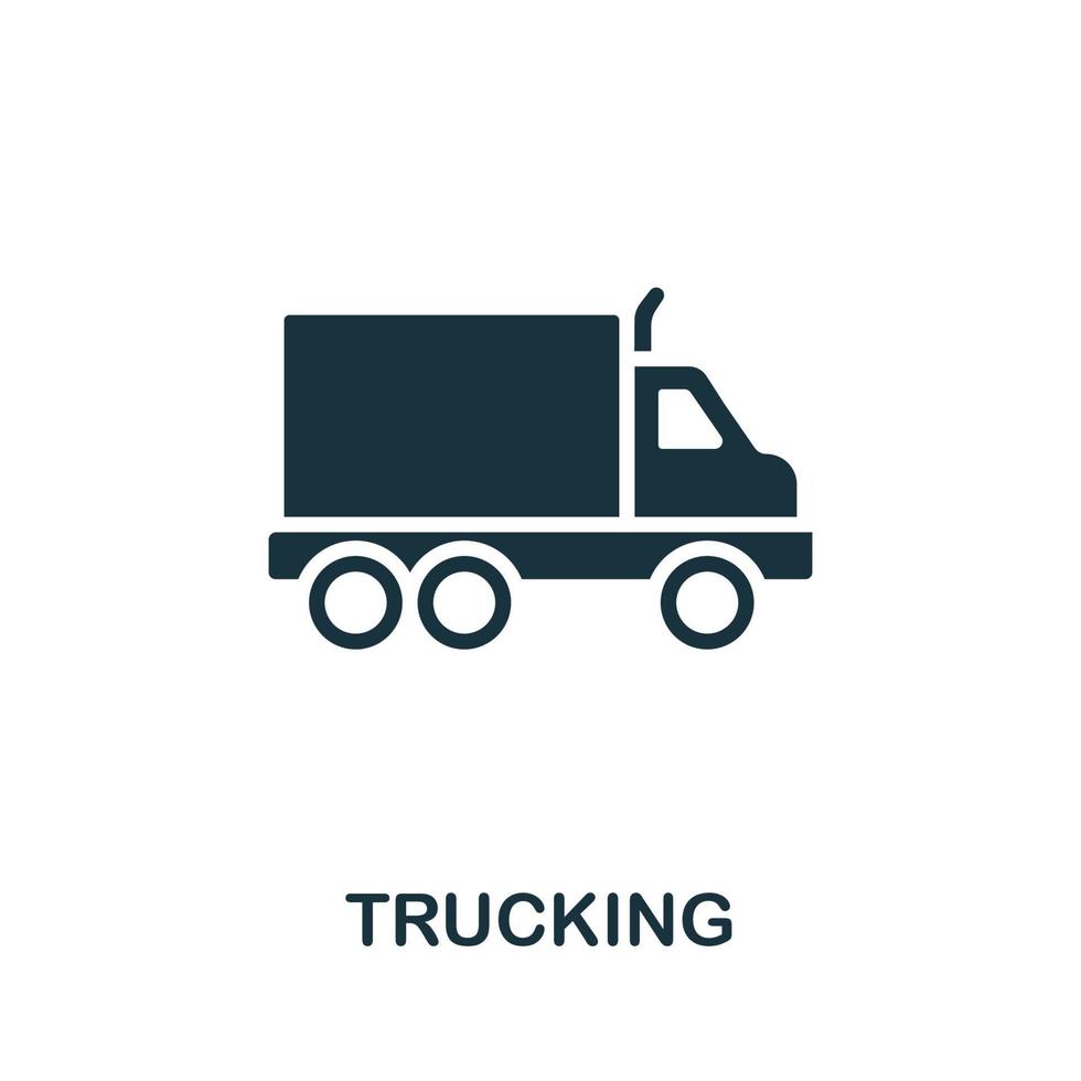 Trucking icon. Simple illustration. Trucking icon for web design, templates, infographics and more vector