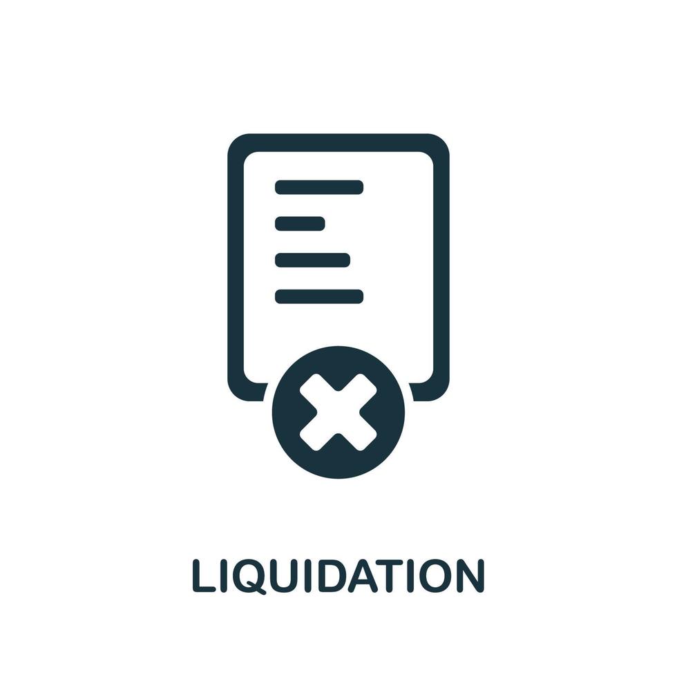 Liquidation icon. Simple element from Crisis collection. Creative Liquidation icon for web design, templates, infographics and more vector