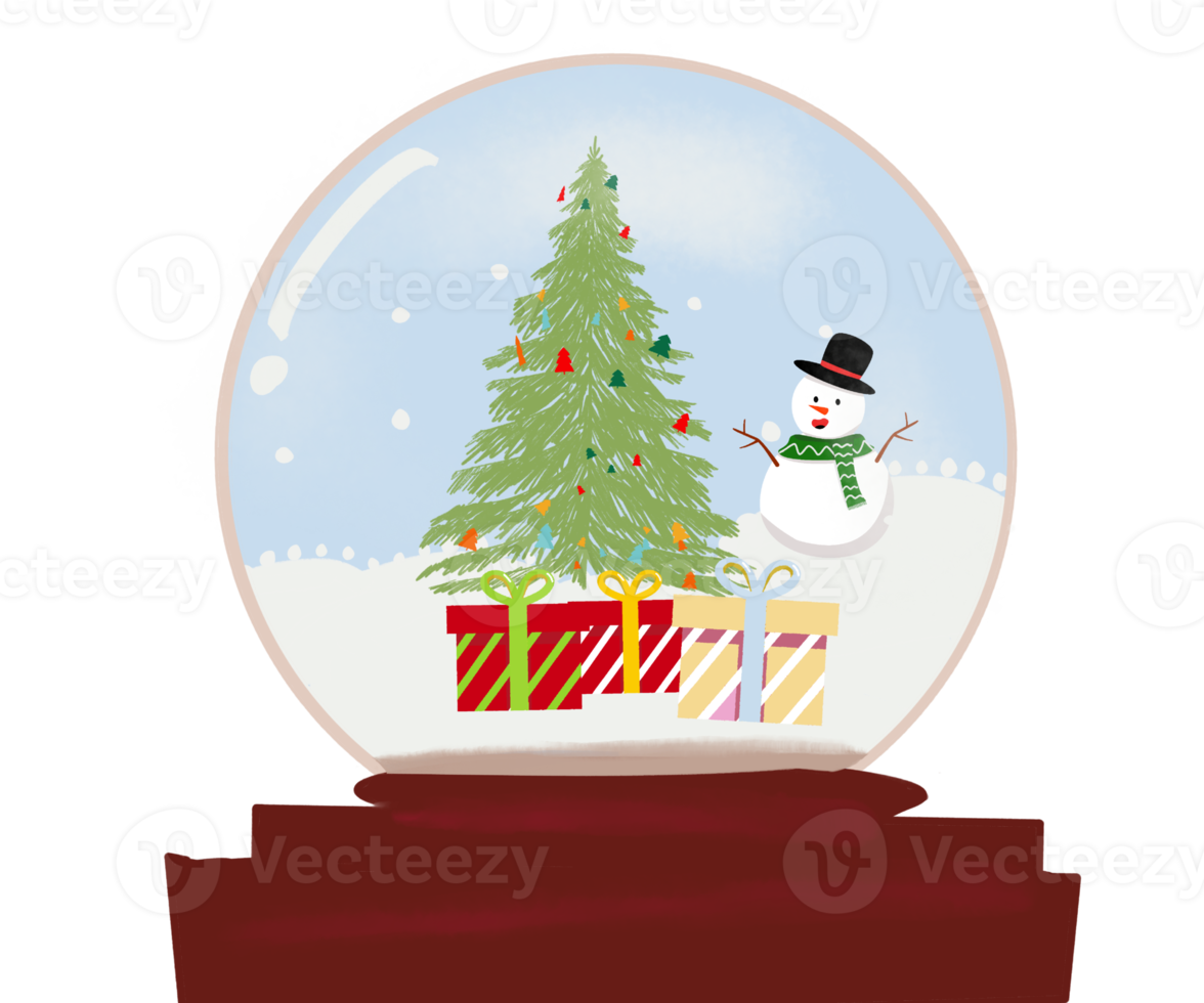 Snowman glass icon with transparent background png