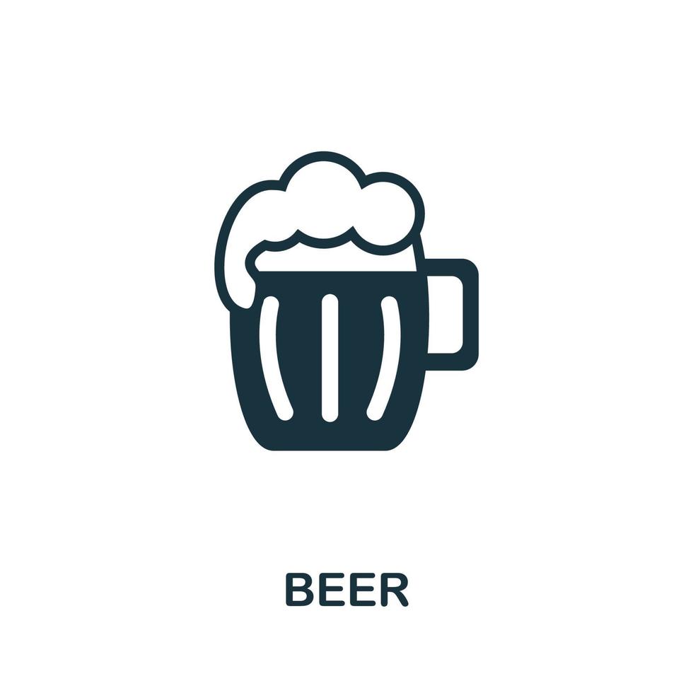 Beer icon. Simple element from drinks collection. Creative Beer icon for web design, templates, infographics and more vector