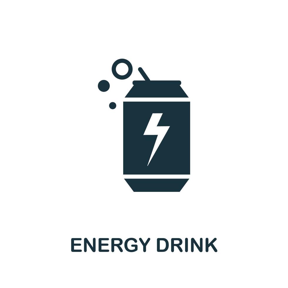 icono de bebida energética. elemento simple de la colección de bebidas. icono de bebida energética creativa para diseño web, plantillas, infografías y más vector