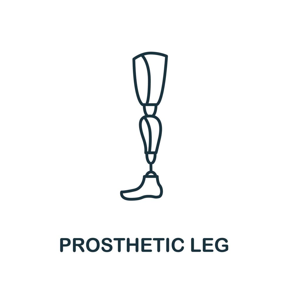 icono de protuberancia de la pierna. símbolo de protrusión de pierna de elemento de línea simple para plantillas, diseño web e infografía vector