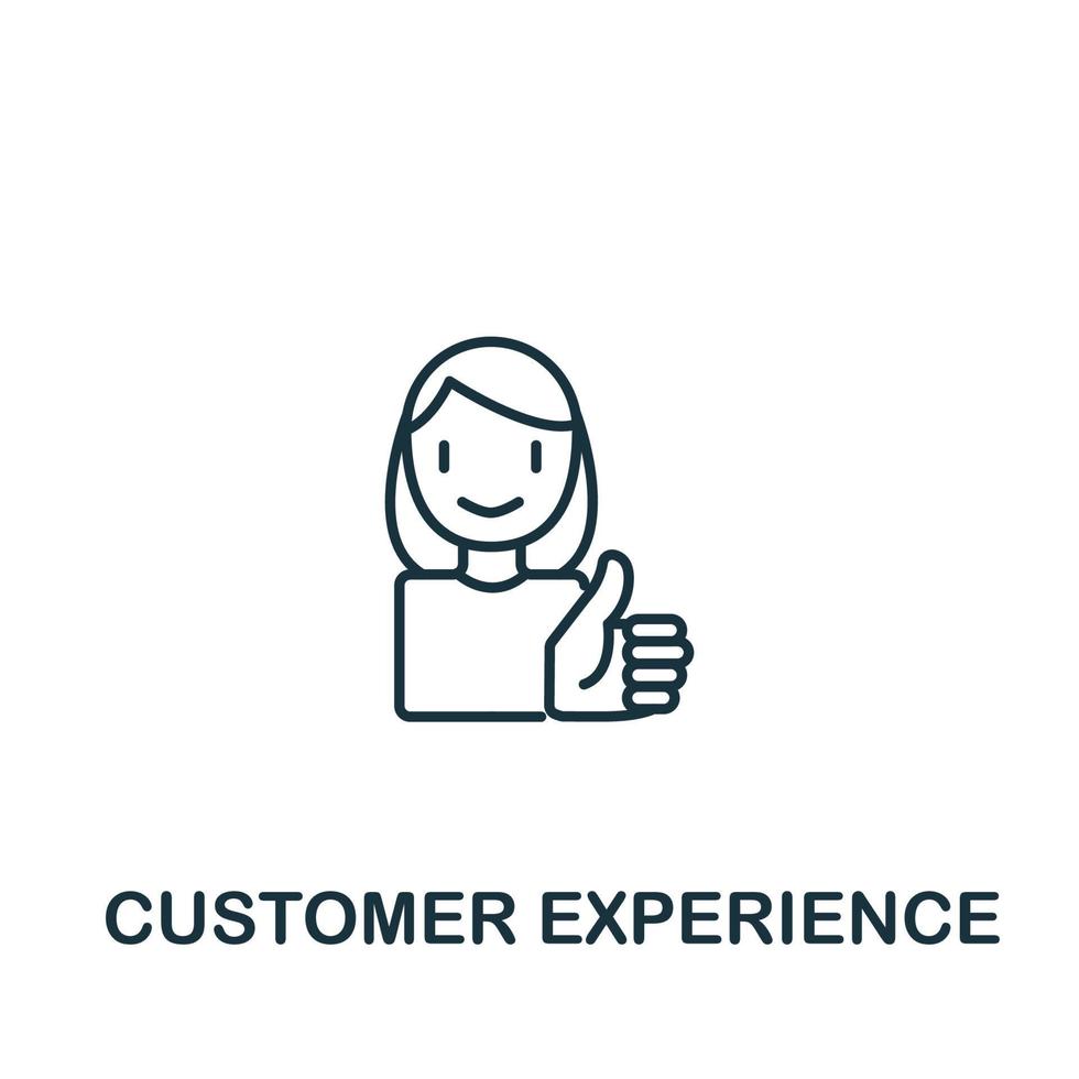 Customer Experience icon from customer service collection. Simple line element Customer Experience symbol for templates, web design and infographics vector