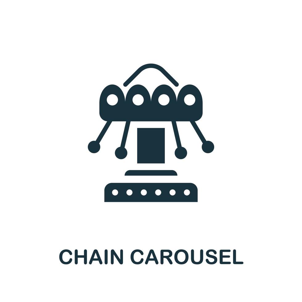 Chain Carousel icon. Simple element from amusement park collection. Creative Chain Carousel icon for web design, templates, infographics and more vector