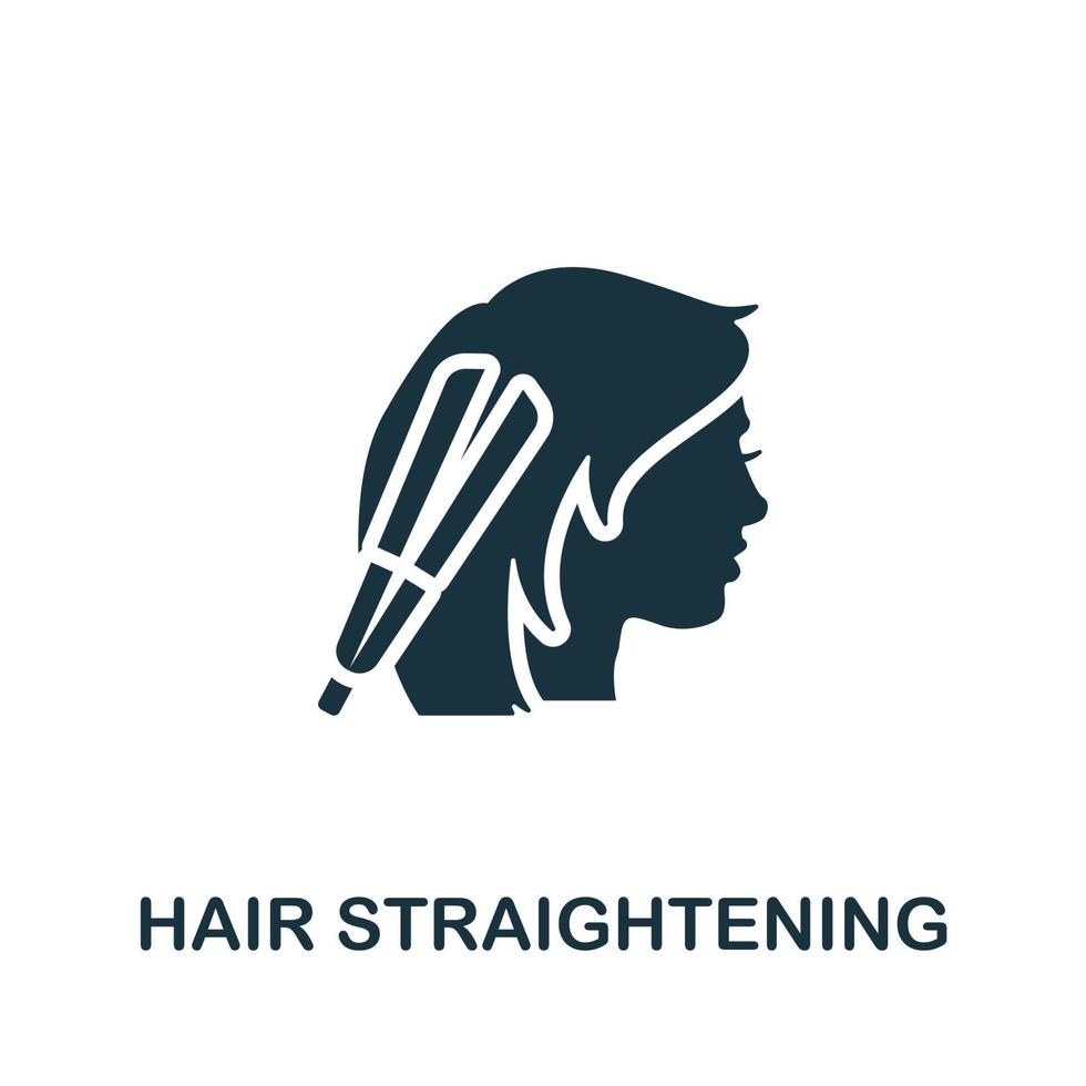 Hair Straightening icon. Simple element from beauty salon collection. Creative Hair Straightening icon for web design, templates, infographics and more vector