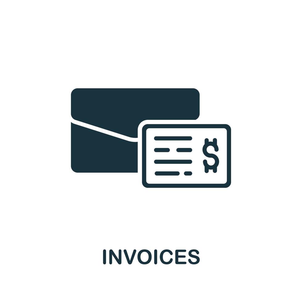 Invoices icon. Simple illustration. Invoices icon for web design, templates, infographics and more vector