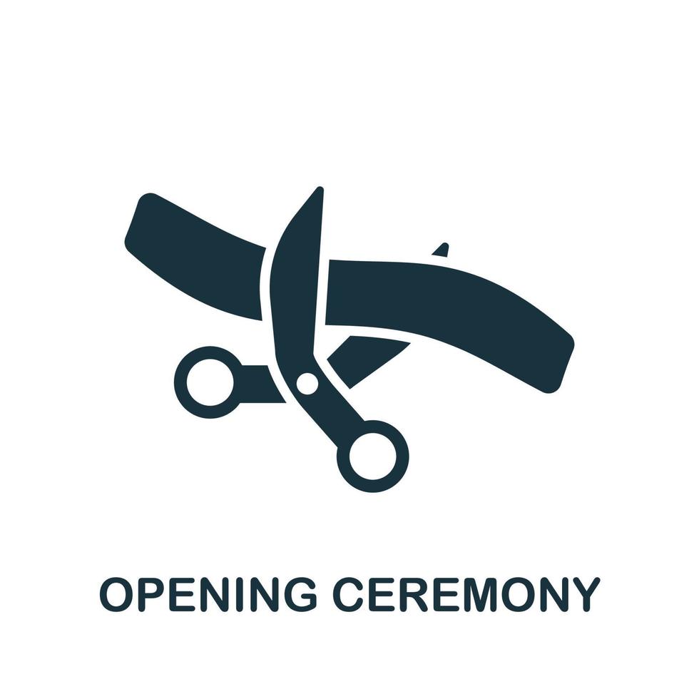 Opening Ceremony icon. Simple element from business organization collection. Creative Opening Ceremony icon for web design, templates, infographics and more vector