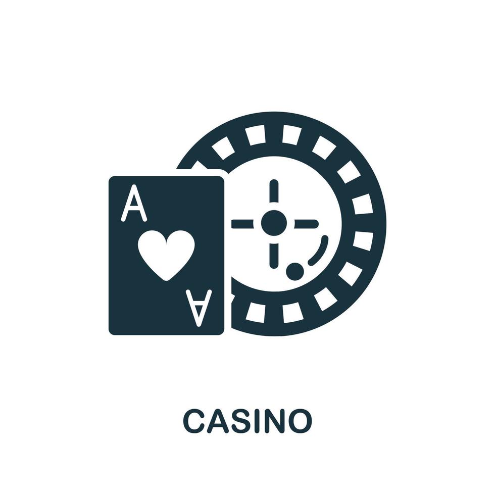 Casino icon. Monochrome simple Casino icon for templates, web design and infographics vector