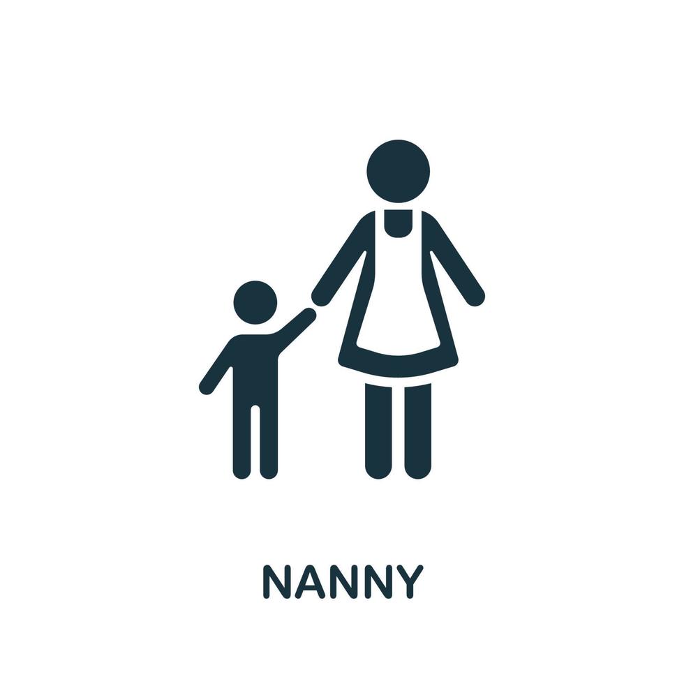 Nanny icon. Simple element from child development collection. Creative Nanny icon for web design, templates, infographics and more vector