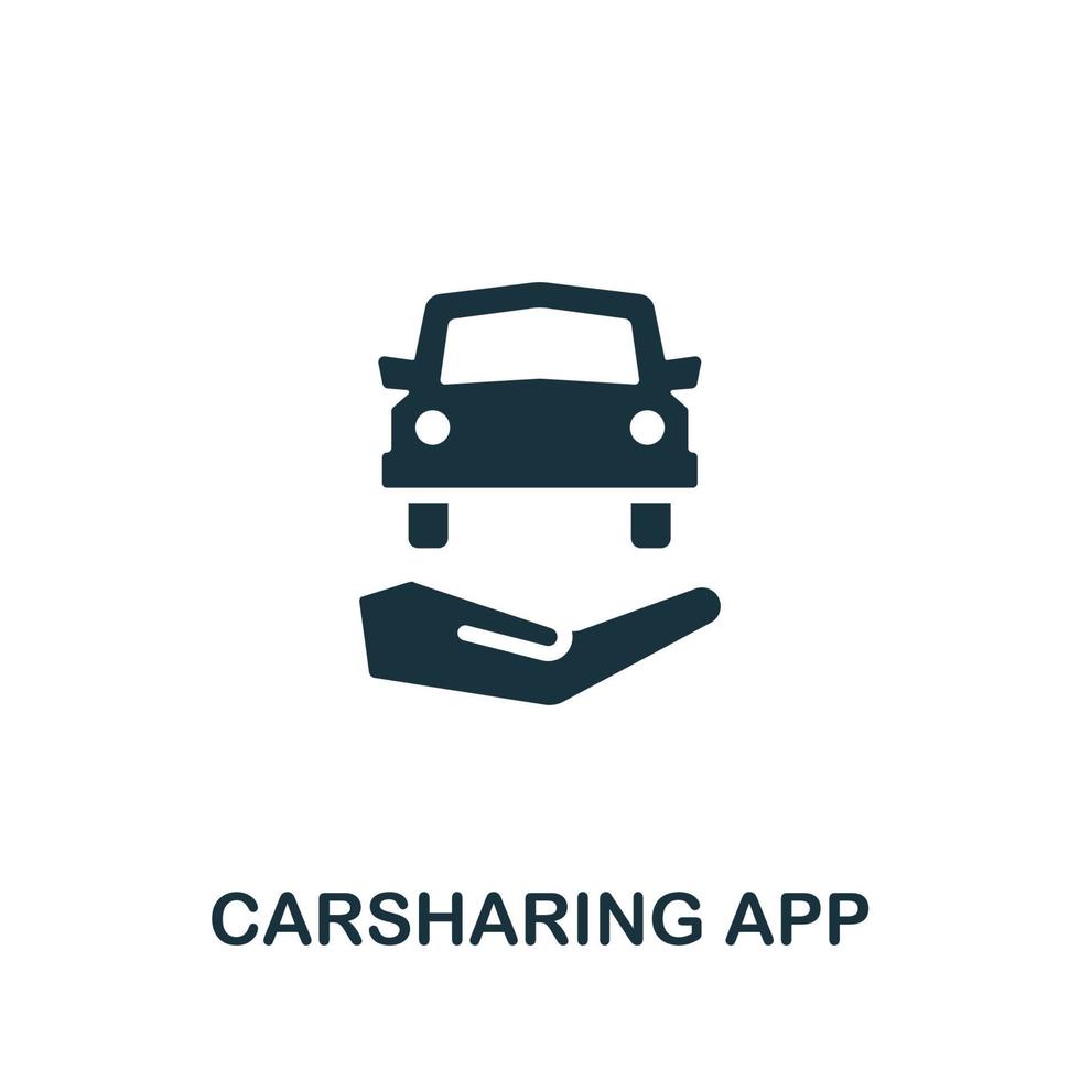 Carsharing App icon. Simple element from carsharing collection. Creative Carsharing App icon for web design, templates, infographics and more vector