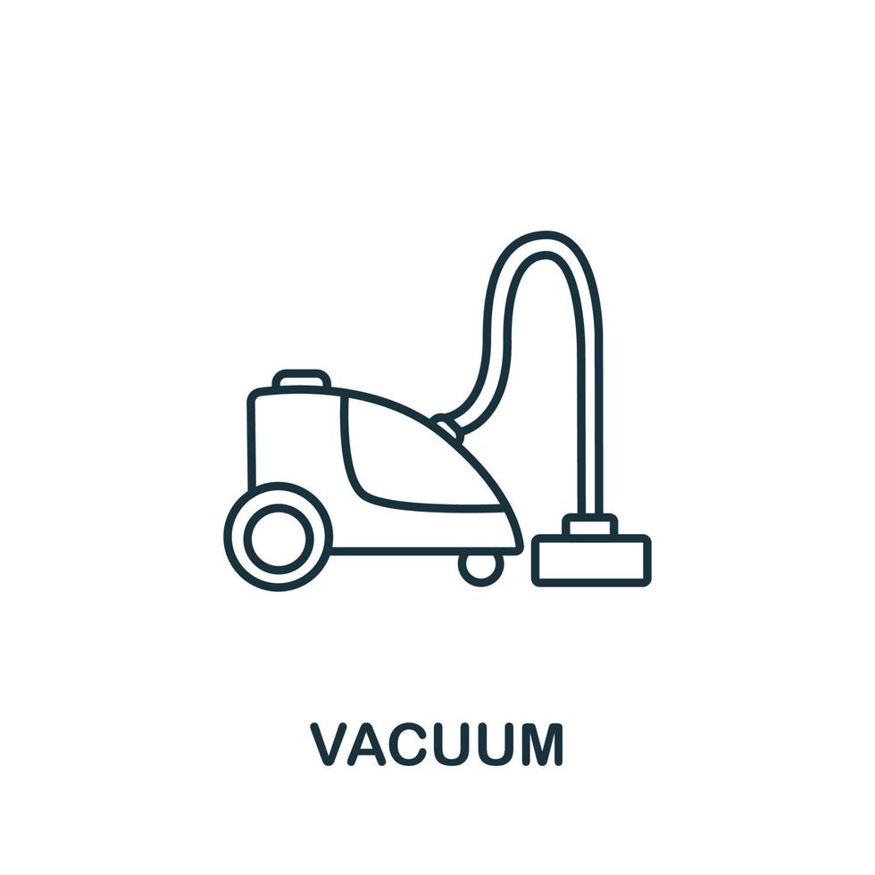 Vacuum icon from cleaning collection. Simple line element Vacuum symbol for templates, web design and infographics vector