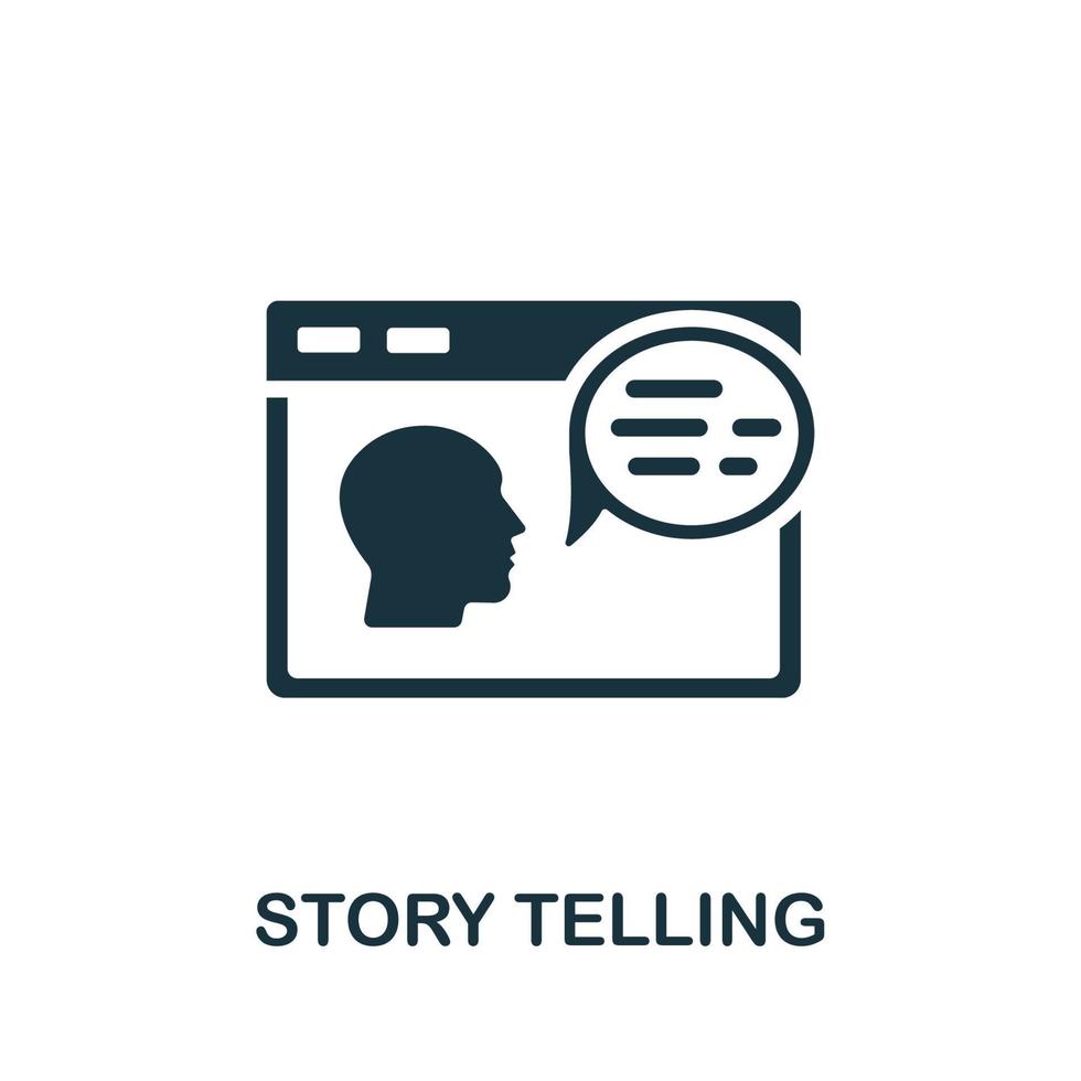 Story Telling icon. Simple element from content marketing collection. Creative Story Telling icon for web design, templates, infographics and more vector