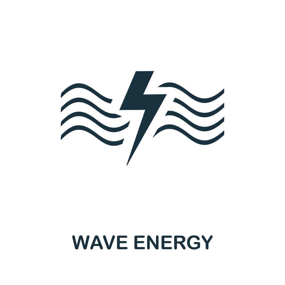 Wave Energy icon. Simple element from alternative energy collection. Creative Wave Energy icon for web design, templates, infographics and more vector