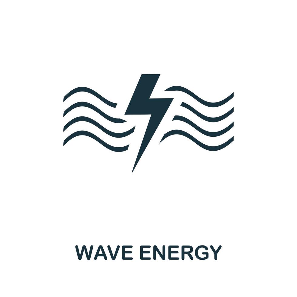 Wave Energy icon. Simple element from alternative energy collection. Creative Wave Energy icon for web design, templates, infographics and more vector