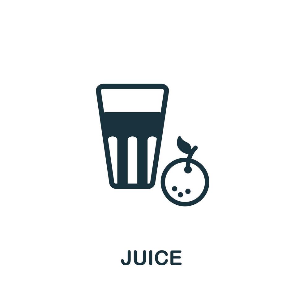 Juice icon. Simple element from drinks collection. Creative Juice icon for web design, templates, infographics and more vector
