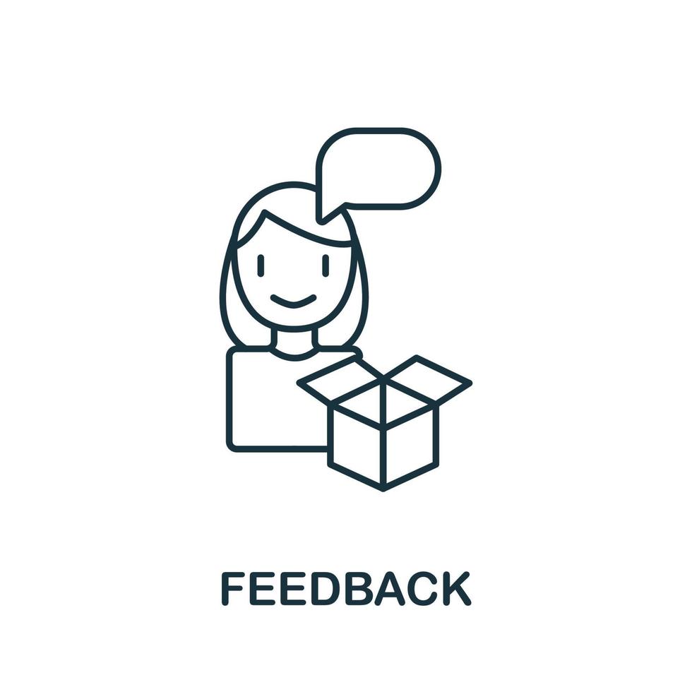 Feedback icon from crowdfunding collection. Simple line Feedback icon for templates, web design and infographics vector