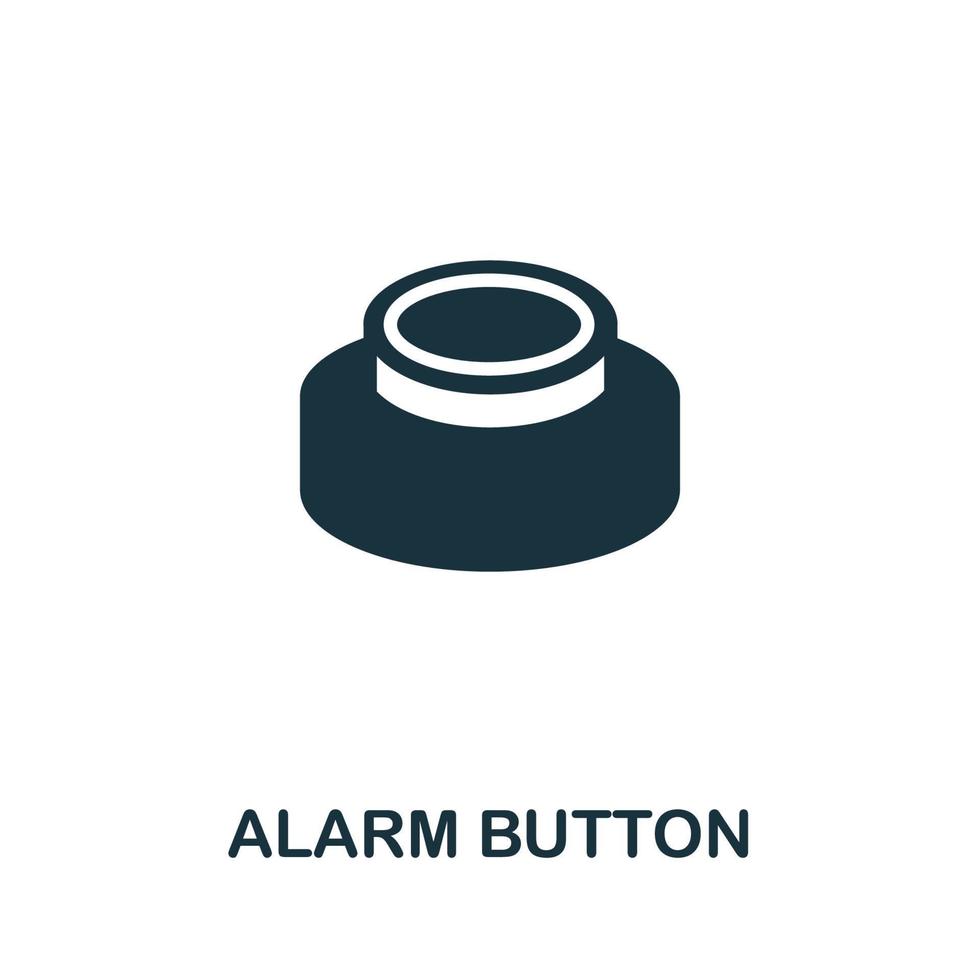 Alarm Button icon. Simple element from digital health collection. Creative Alarm Button icon for web design, templates, infographics and more vector