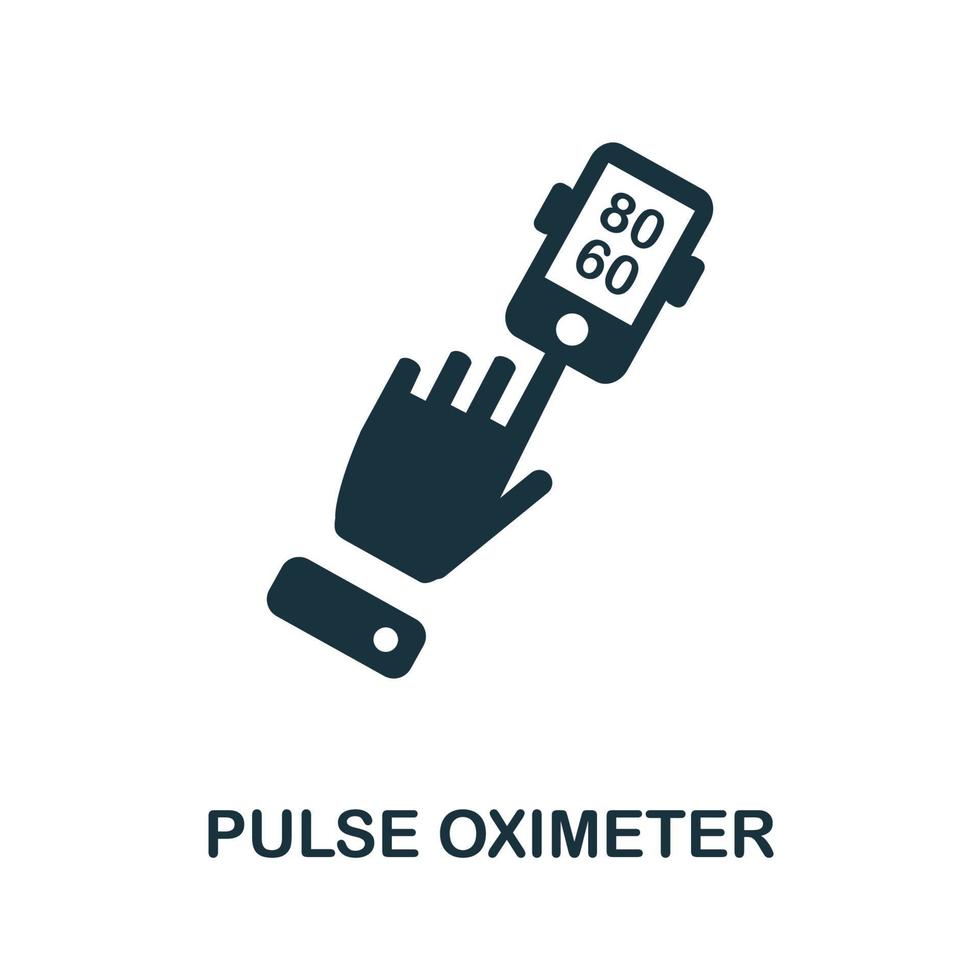 icono de oxímetro de pulso. elemento simple de la colección de salud digital. icono de oxímetro de pulso creativo para diseño web, plantillas, infografías y más vector