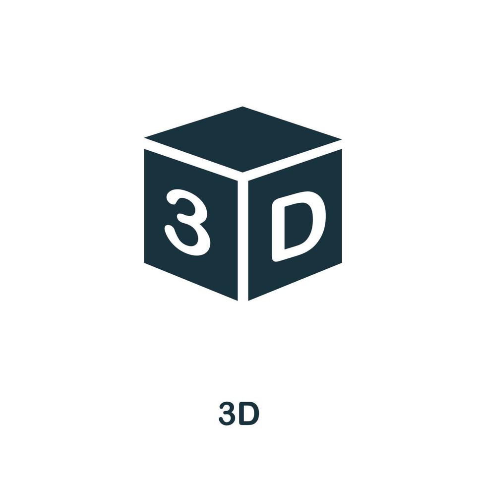 3D icon. Simple illustration from creative package collection. Creative 3D icon for web design, templates, infographics and more vector