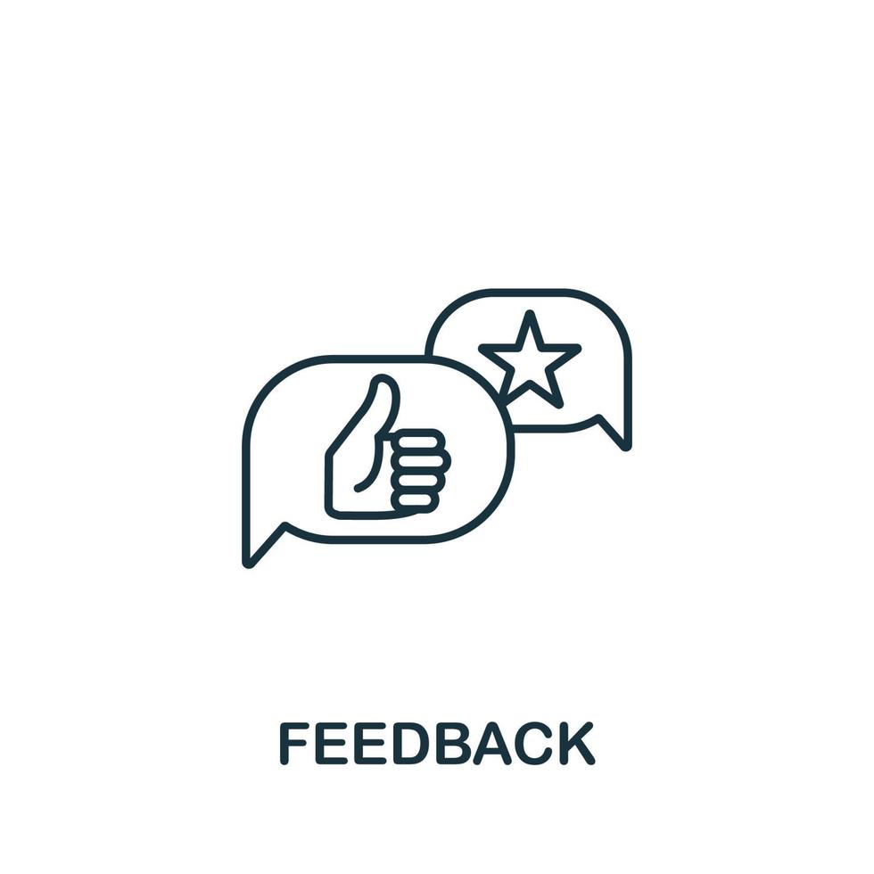 Feedback icon from customer service collection. Simple line element Feedback symbol for templates, web design and infographics vector