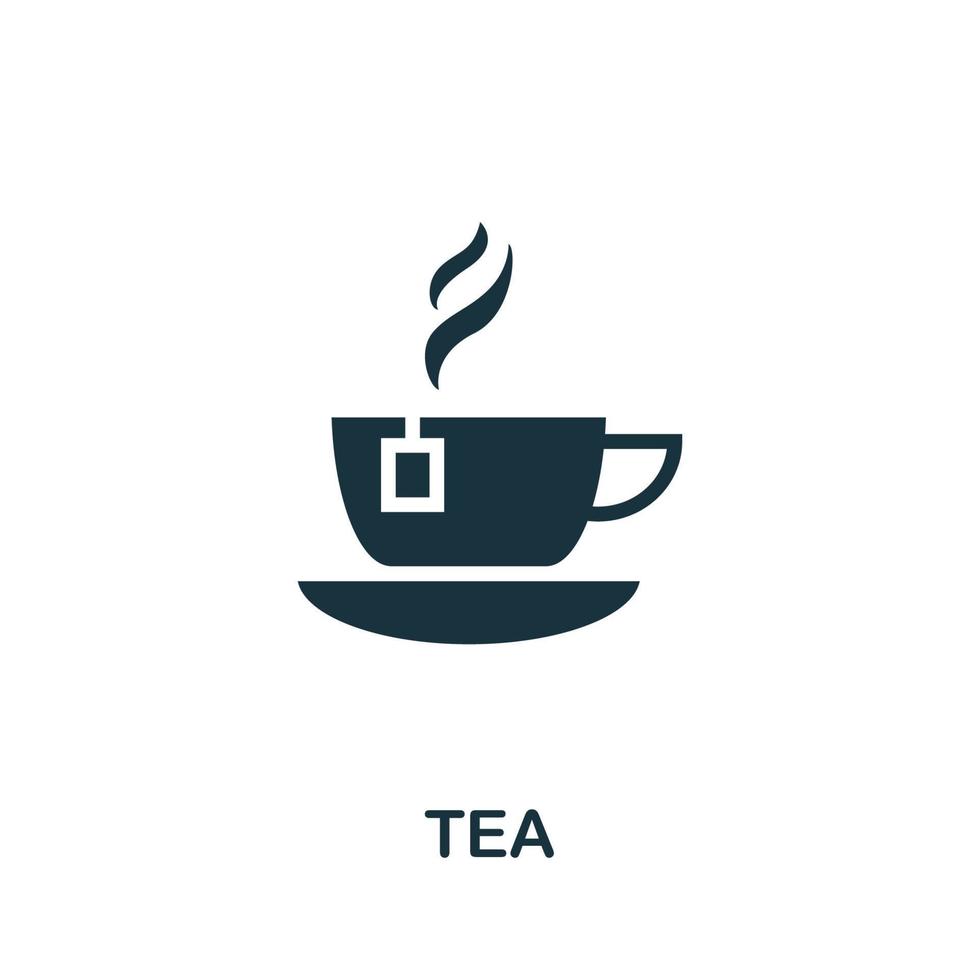 icono de té. elemento simple de la colección de bebidas. ícono de té creativo para diseño web, plantillas, infografías y más vector