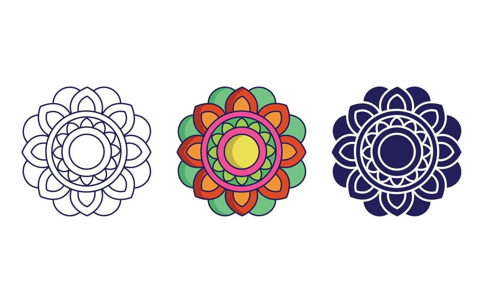 Mandala icon design, Geometric ornament vector