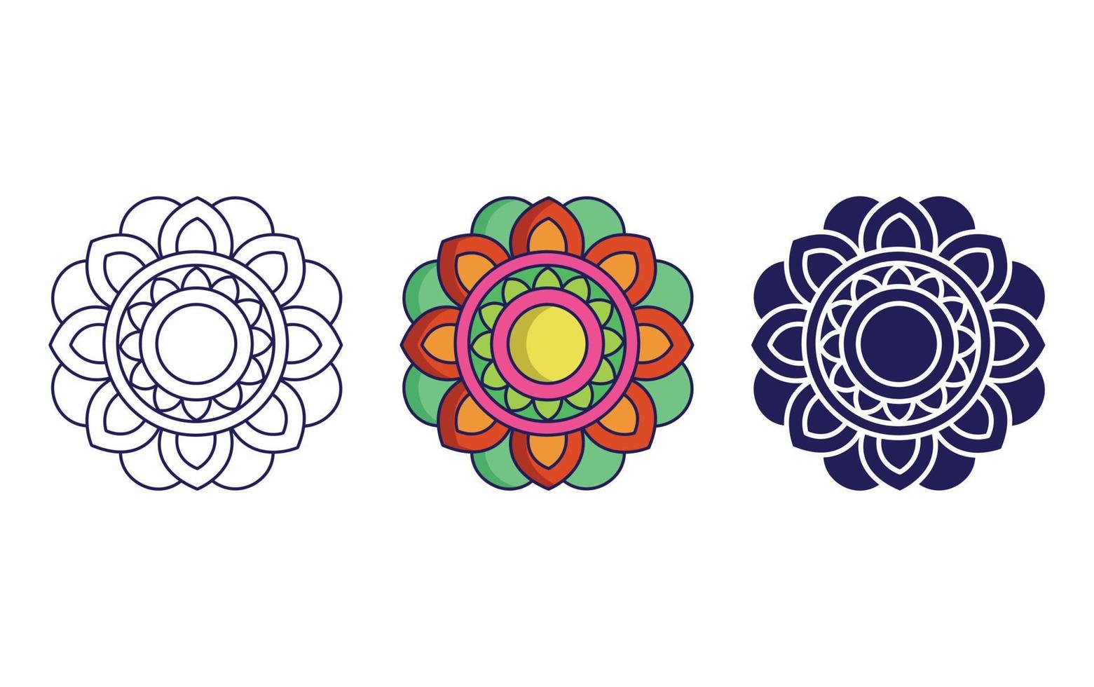 Mandala icon design, Geometric ornament vector