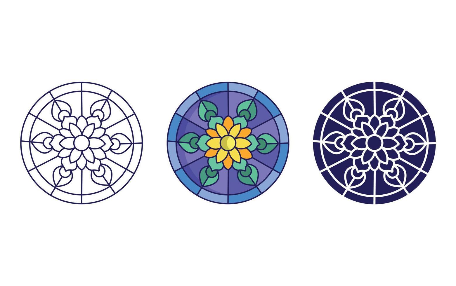Mandala icon design, Geometric ornament vector