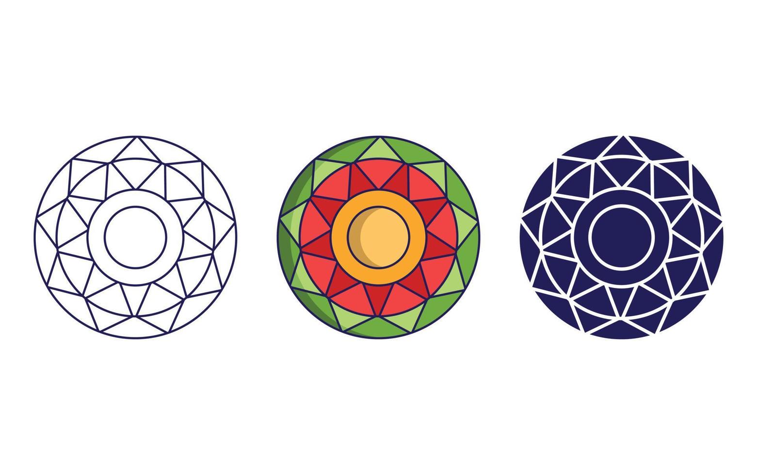 Mandala icon design, Geometric ornament vector