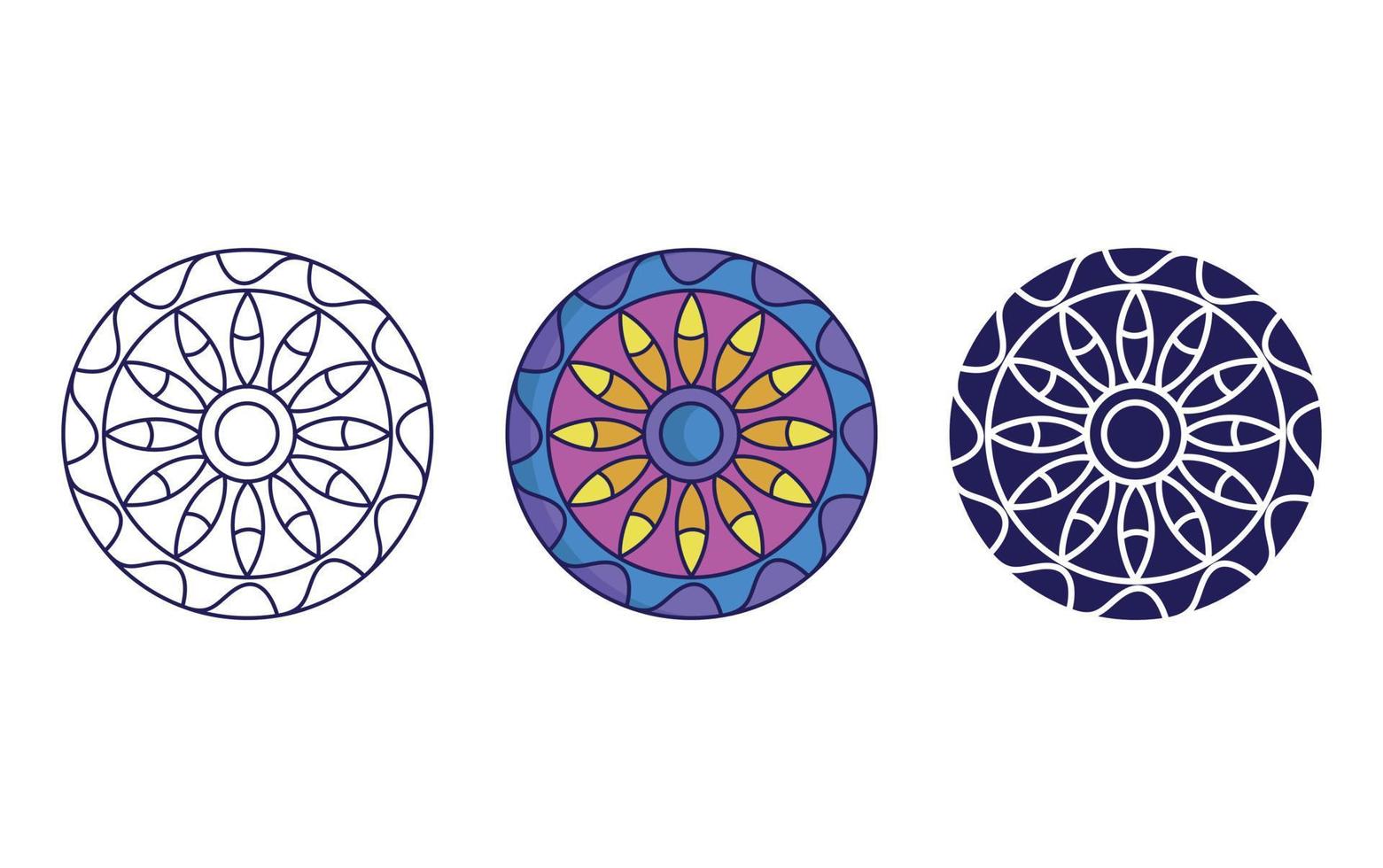 Mandala icon design, Geometric ornament vector