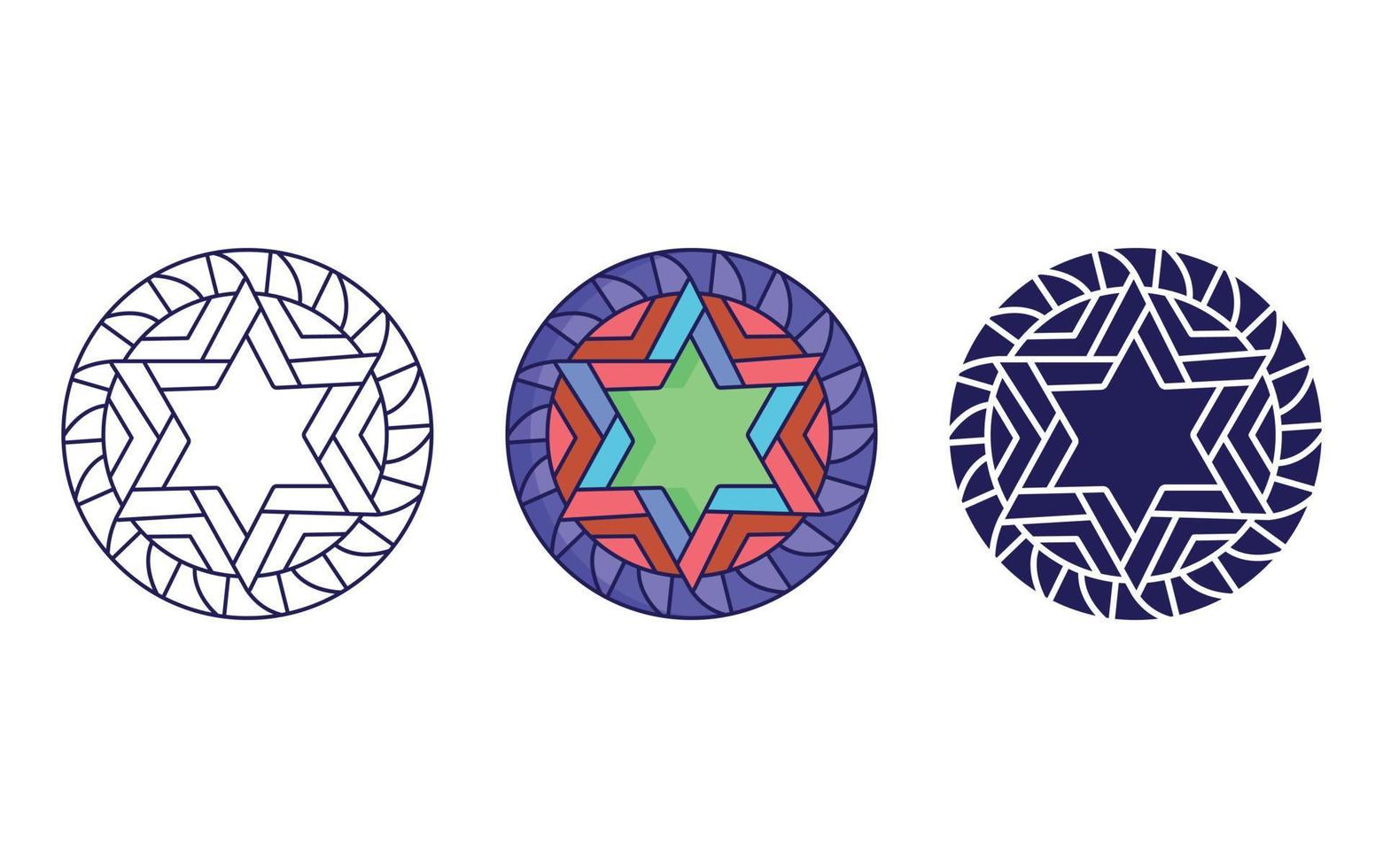Mandala icon design, Geometric ornament vector