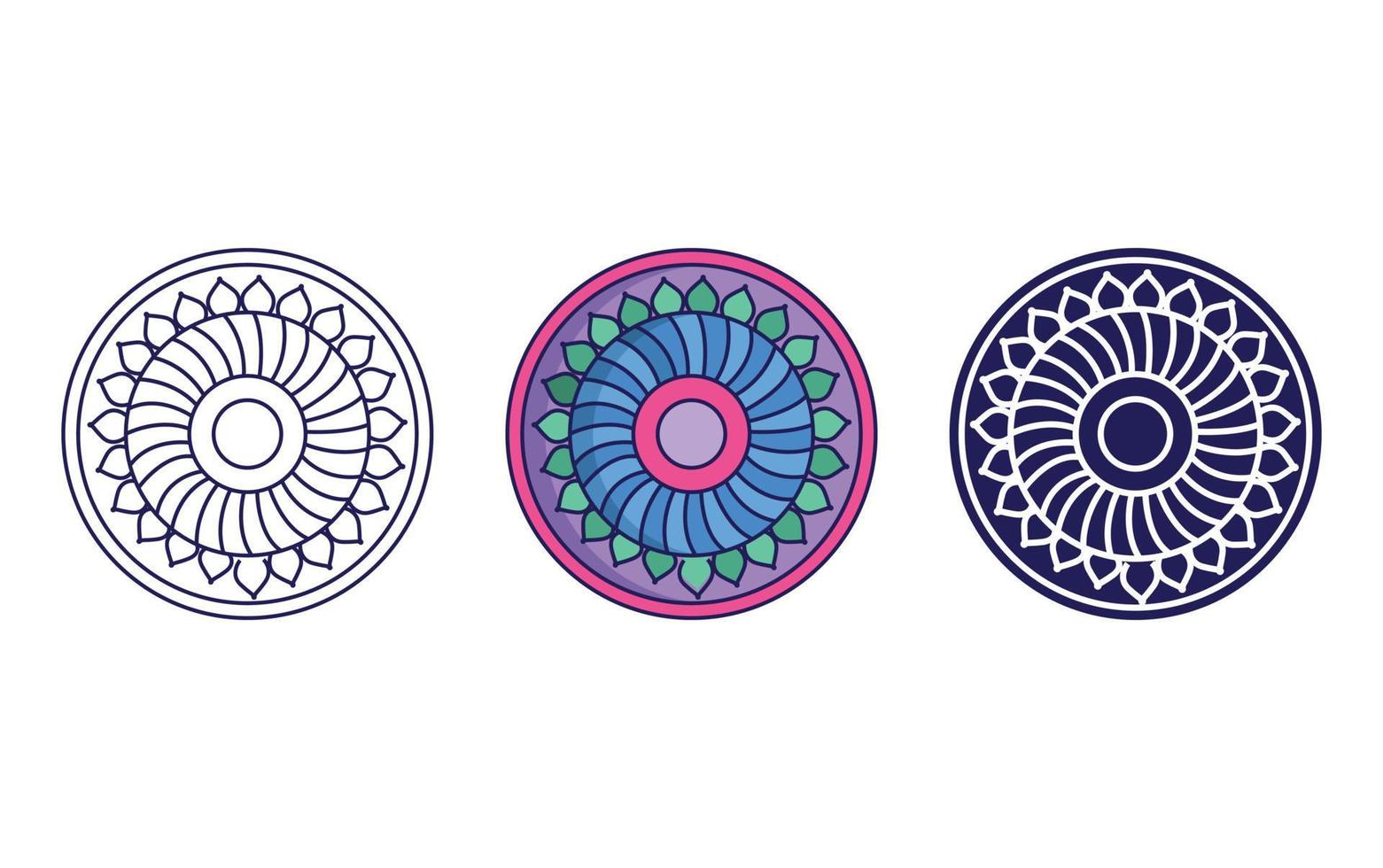 Mandala icon design, Geometric ornament vector