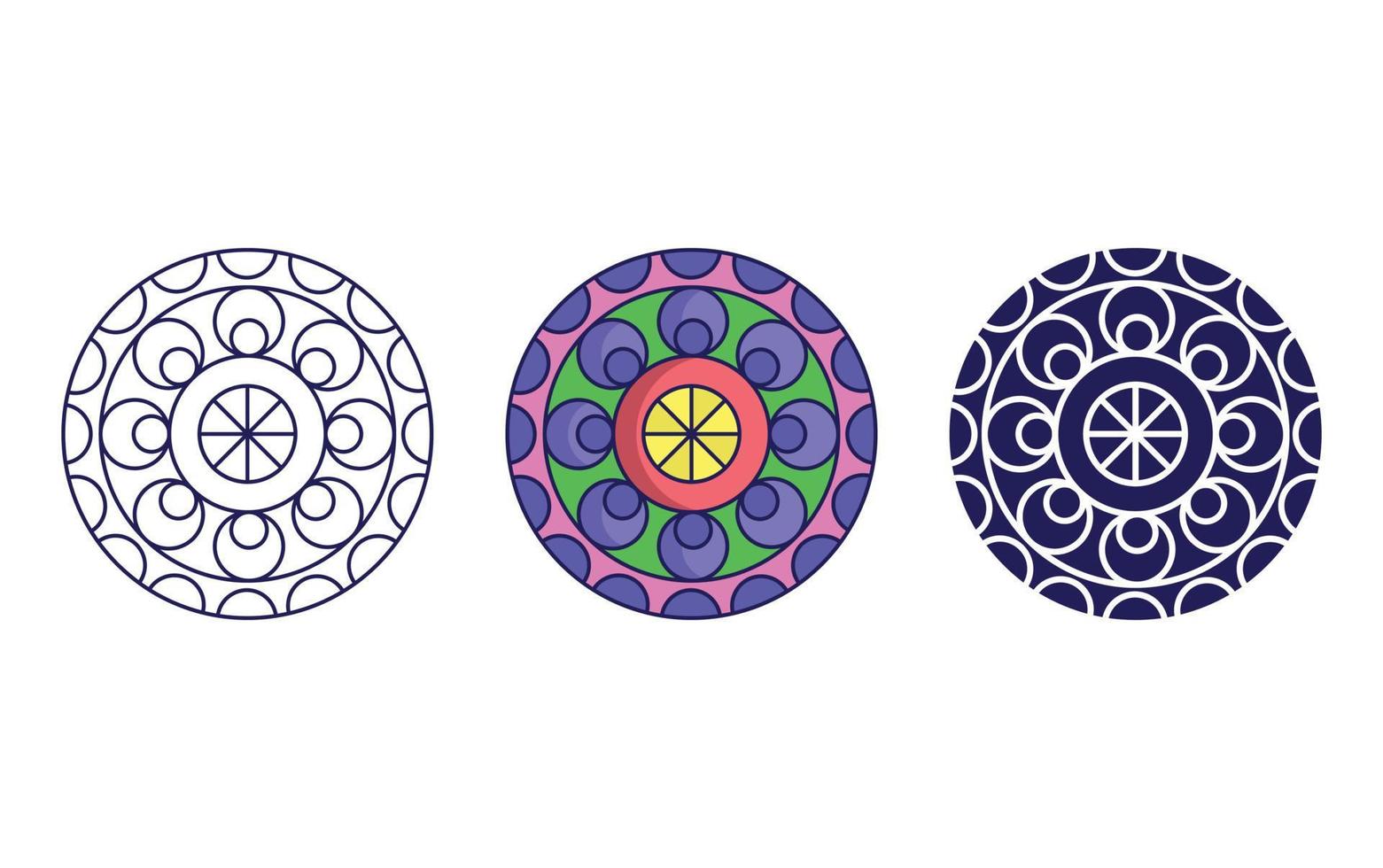 Mandala icon design, Geometric ornament vector