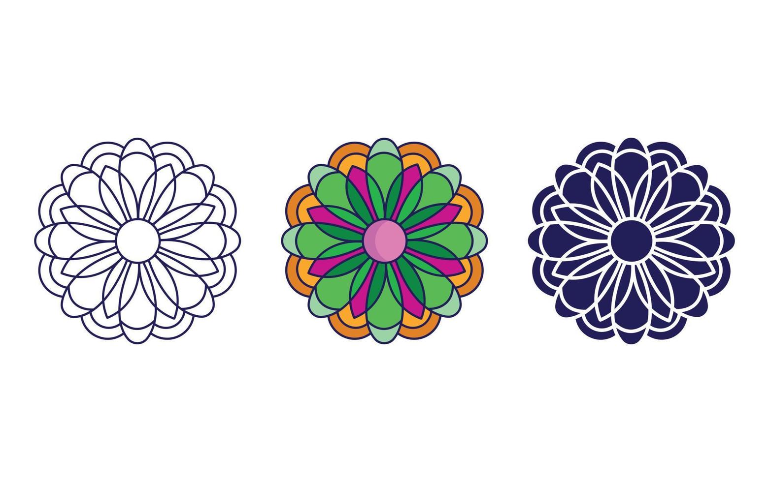 Mandala icon design, Geometric ornament vector