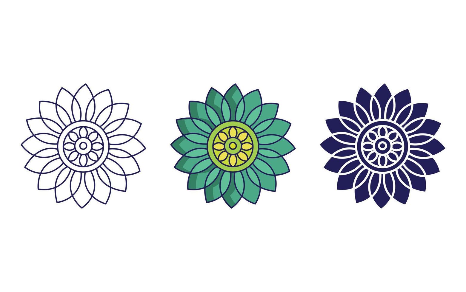 Mandala icon design, Geometric ornament vector