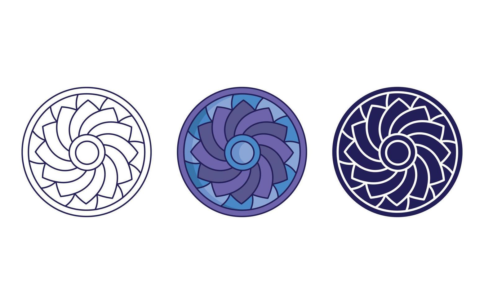 Mandala icon design, Geometric ornament vector