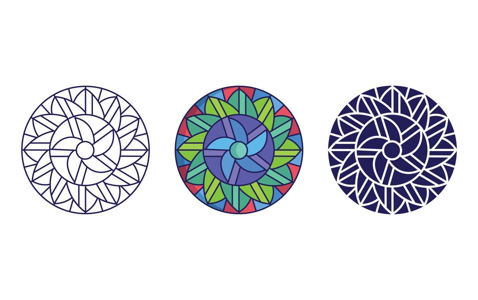 Mandala icon design, Geometric ornament vector