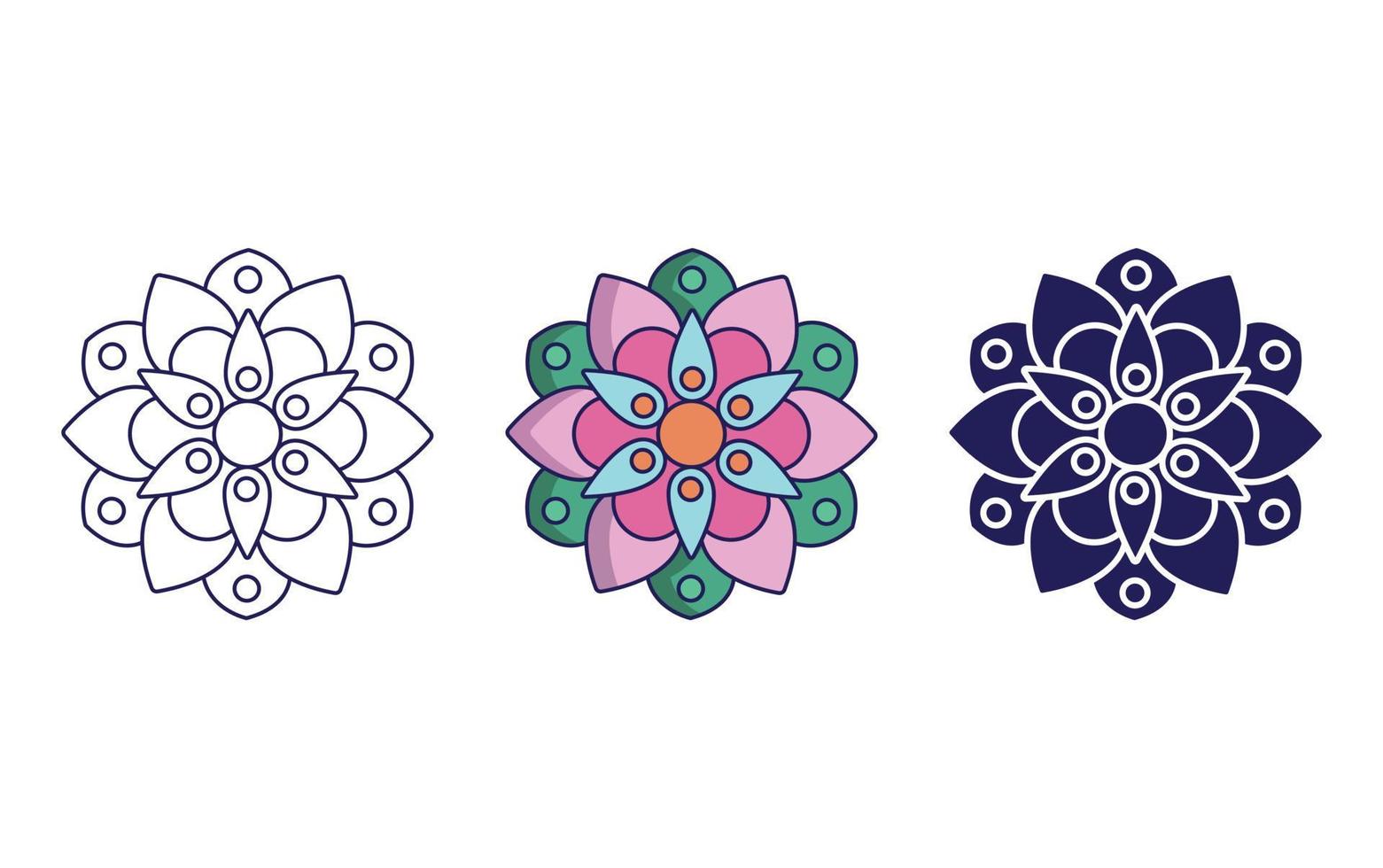 Mandala icon design, Geometric ornament vector