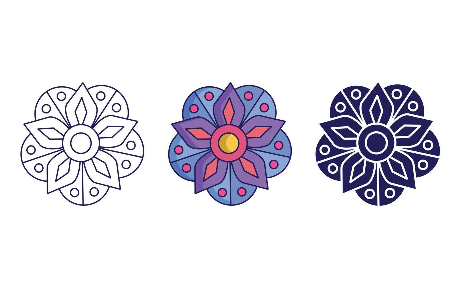 Mandala icon design, Geometric ornament vector