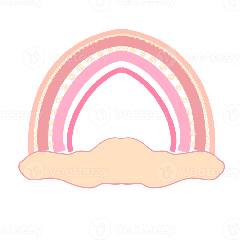 arc en ciel dans l'illustration du ciel png