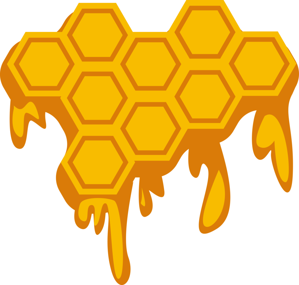 illustration of honeycomb full of fresh honey png