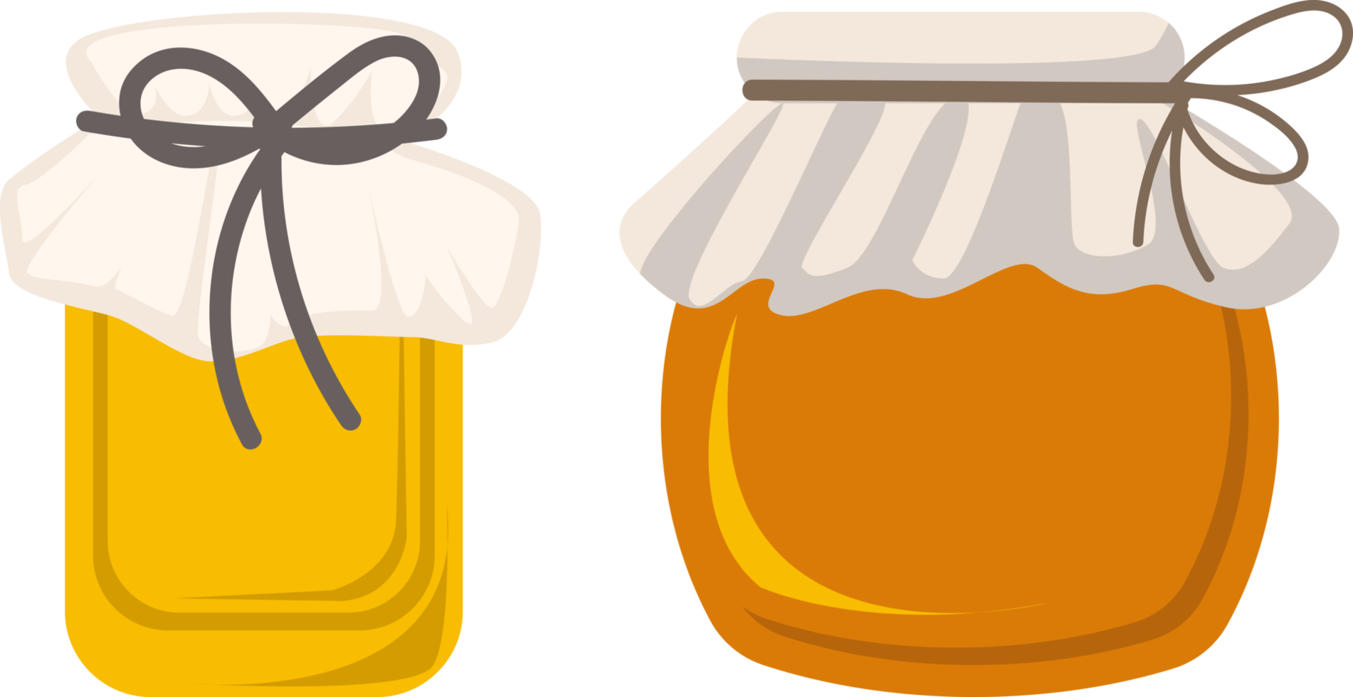 set of illustration of fresh honey in jar png