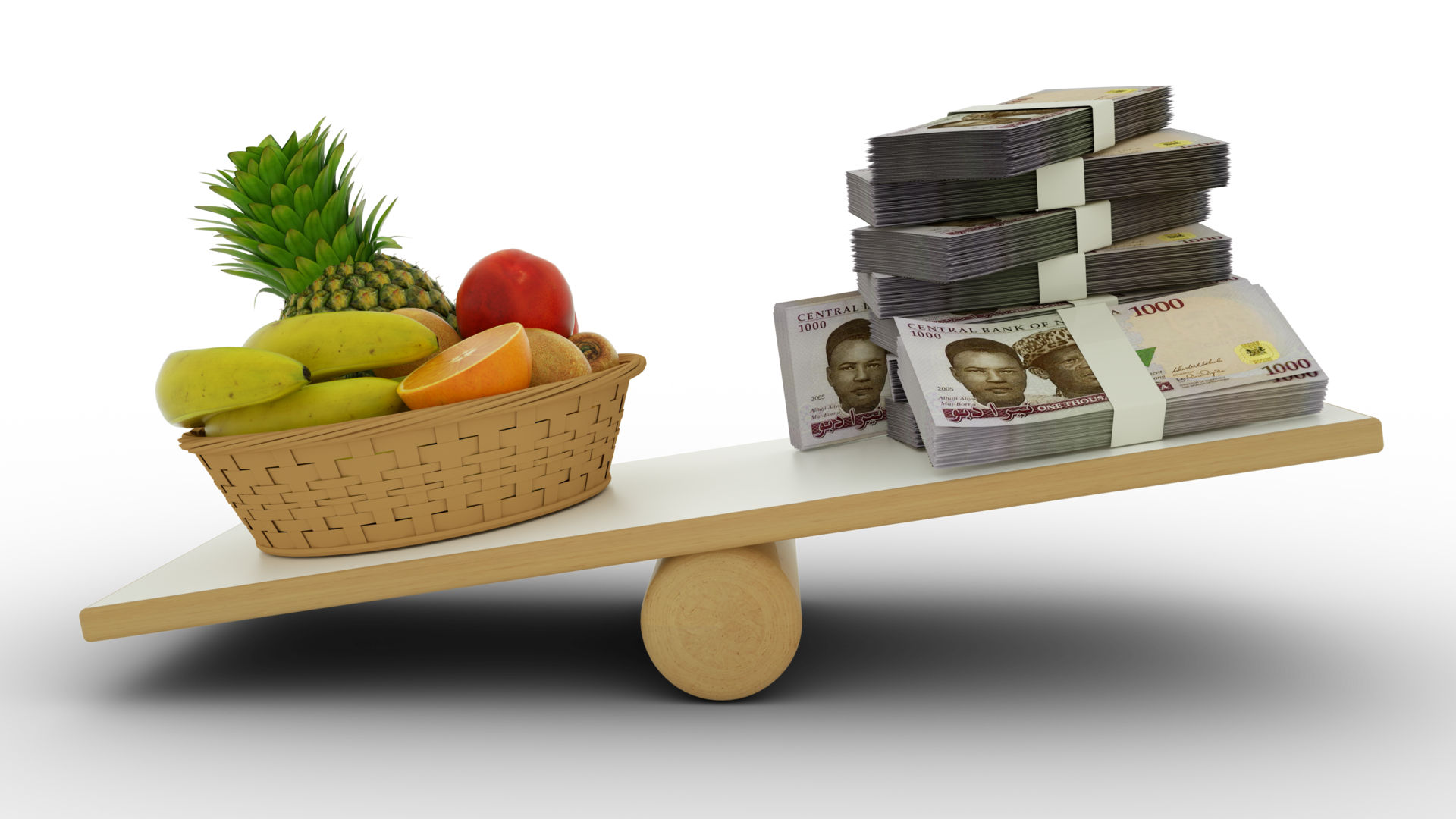 Inflation in Nigeria, Weighing Nigerian currency against foodstuffs