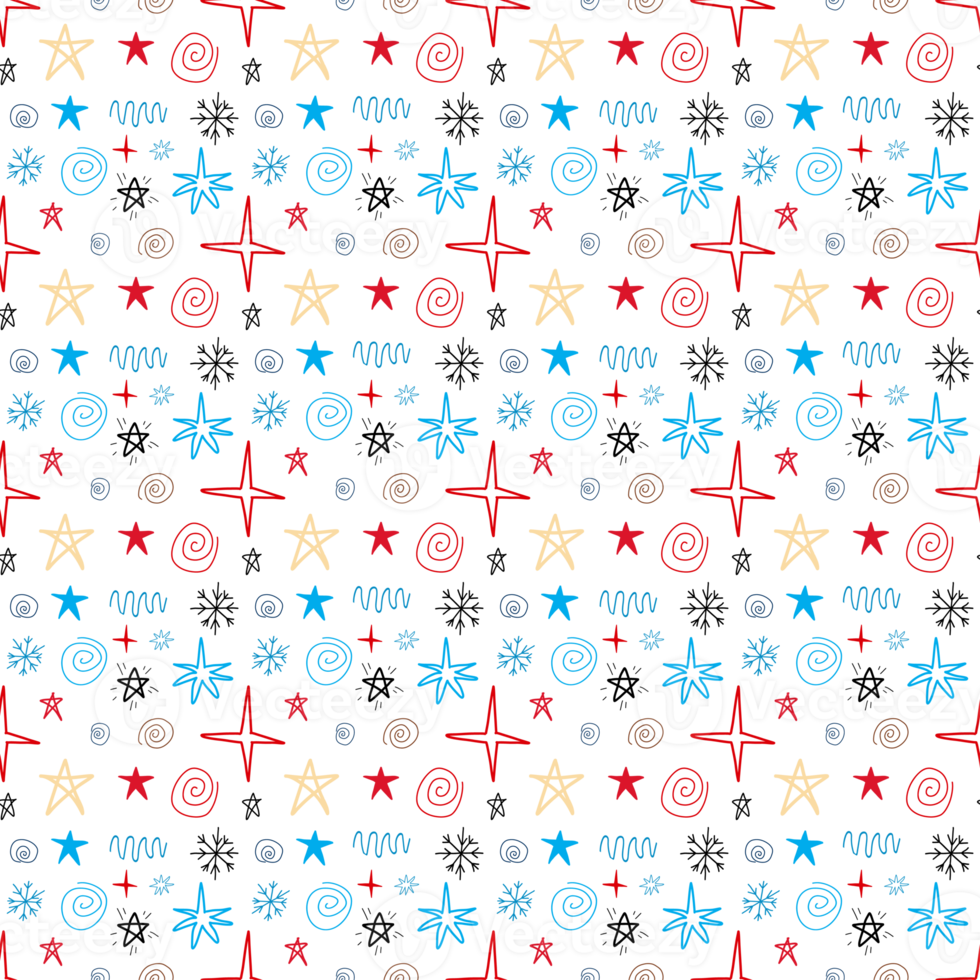 Abstract background with chaotic stars pattern png